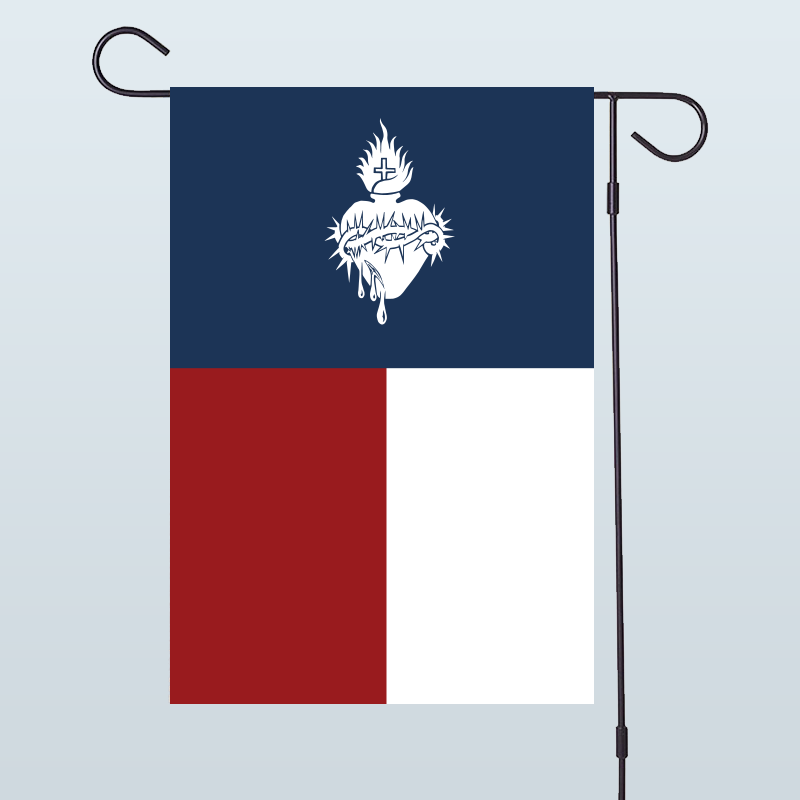 Texas Sacred Heart of Jesus Garden Flag